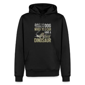 Tegu Eidechse Reptil Herpetologe - Männer Premium Bio Hoodie - Schwarz - Vorne - Nico (187cm)