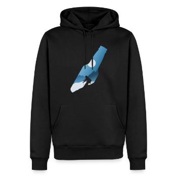 Après-ski Bière Ski Montagne Ski - Sweat à capuche Premium bio Homme - noir - Devant - Nico (187cm)