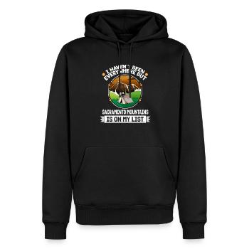 Sacramento Mountains Is On My List Hiking Camping - Männer Premium Bio Hoodie - Schwarz - Vorne - Nico (187cm)