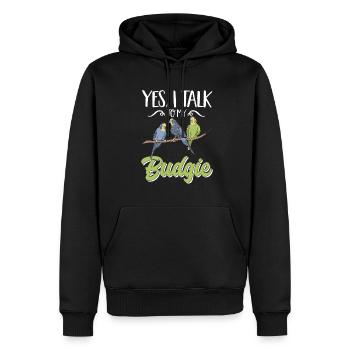 Budgerigar Perruche Oiseau Cadeau pour animaux de compagnie - Sweat à capuche Premium bio Homme - noir - Devant - Nico (187cm)
