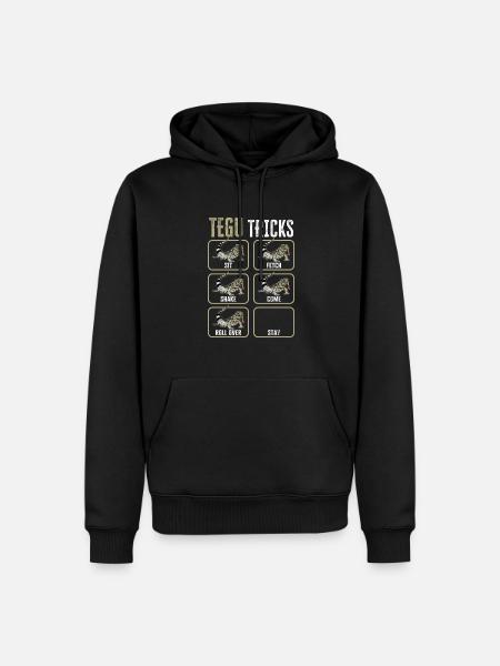 Tegu Lizard Reptile Herpetologist - Men’s Premium Organic Hoodie - black