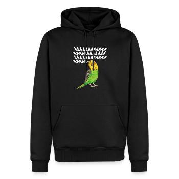 Budgerigar Perruche Oiseau Cadeau pour animaux de compagnie - Sweat à capuche Premium bio Homme - noir - Devant - Nico (187cm)