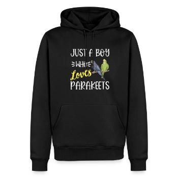 Budgerigar Perruche Oiseau Cadeau pour animaux de compagnie - Sweat à capuche Premium bio Homme - noir - Devant - Nico (187cm)