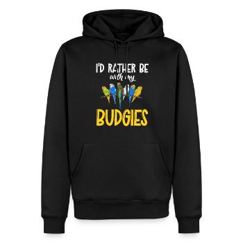 Budgerigar Perruche Oiseau Cadeau pour animaux de compagnie - Sweat à capuche Premium bio Homme - noir - Devant - Nico (187cm)
