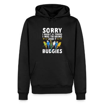 Budgerigar Perruche Oiseau Cadeau pour animaux de compagnie - Sweat à capuche Premium bio Homme - noir - Devant - Nico (187cm)