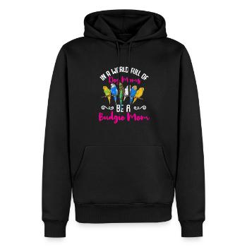 Budgerigar Perruche Oiseau Cadeau pour animaux de compagnie - Sweat à capuche Premium bio Homme - noir - Devant - Nico (187cm)