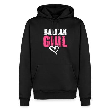 Balkan Girl Croatie Albanie Kosovo Bosnie - Sweat à capuche Premium bio Homme - noir - Devant - Nico (187cm)