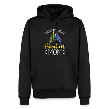 Wellensittich Sittich Vogel Haustier Geschenk - Männer Premium Bio Hoodie - Schwarz - Vorne - Nico (187cm)