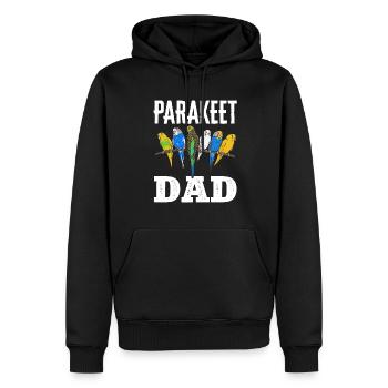 Budgerigar Perruche Oiseau Cadeau pour animaux de compagnie - Sweat à capuche Premium bio Homme - noir - Devant - Nico (187cm)