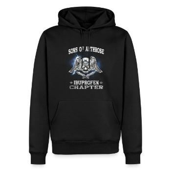 Sons of Arthrose Motorrad Biker - Männer Premium Bio Hoodie - Schwarz - Vorne - Nico (187cm)
