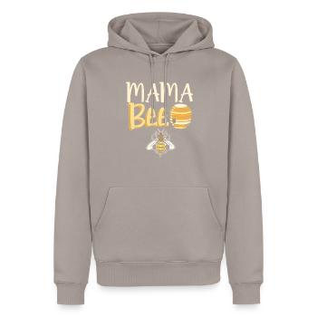 Mama Bee Apiculteur Apiculteur Miel Abeilles - Sweat à capuche Premium bio Homme - taupe - Devant - Nico (187cm)