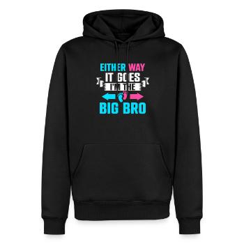 Quoi qu’il en soit, ça se passe dans la naissance du grand frère - Sweat à capuche Premium bio Homme - noir - Devant - Nico (187cm)