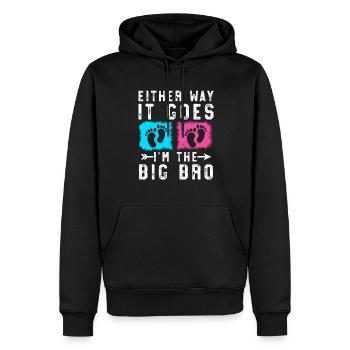 Quoi qu’il en soit, ça se passe dans la naissance du grand frère - Sweat à capuche Premium bio Homme - noir - Devant - Nico (187cm)