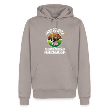 Chicoma Mountain Is On My List Hiking Camping - Männer Premium Bio Hoodie - Taupe - Vorne - Nico (187cm)
