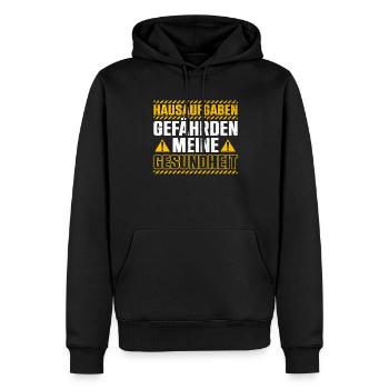 Hausaufgaben Gefährden Meine Gesundheit - Männer Premium Bio Hoodie - Schwarz - Vorne - Nico (187cm)