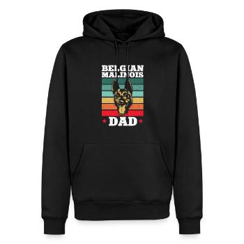 Malinois Belgischer Schäferhund Mechelaar Hund - Männer Premium Bio Hoodie - Schwarz - Vorne - Nico (187cm)