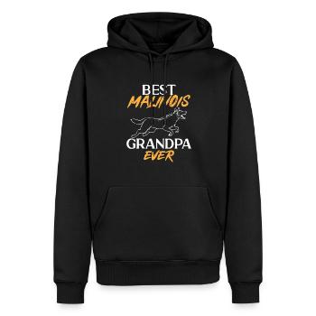 Malinois Belgischer Schäferhund Mechelaar Hund - Männer Premium Bio Hoodie - Schwarz - Vorne - Nico (187cm)