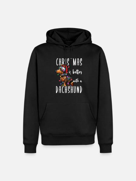 Christmas Dog - Men’s Premium Organic Hoodie - black