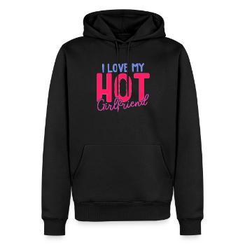 J’aime ma petite amie sexy - Sweat à capuche Premium bio Homme - noir - Devant - Nico (187cm)