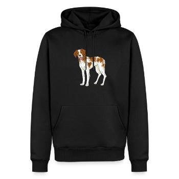 French Brittany Spaniel Epagneul Breton Geschenk - Männer Premium Bio Hoodie - Schwarz - Vorne - Nico (187cm)