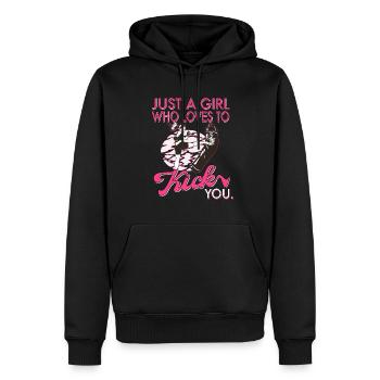 Karaté Taekwondo Arts Martiaux Karaté Mma Kick Box - Sweat à capuche Premium bio Homme - noir - Devant - Nico (187cm)
