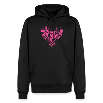 Femme de ménage Nettoyeuse - Sweat à capuche Premium bio Homme - noir - Devant - Nico (187cm)
