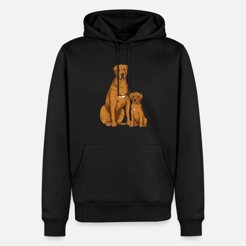 Cadeau de chien Rhodesian Ridgeback - Sweat à capuche Premium bio Homme - noir