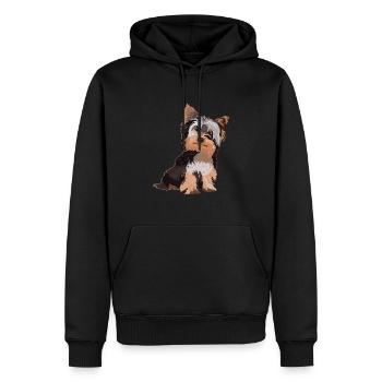 Yorkshire Terrier Yorkie Hund Geschenk - Männer Premium Bio Hoodie - Schwarz - Vorne - Nico (187cm)