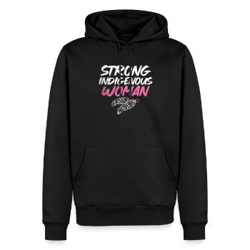 Strong Indigenous Woman Nativ American - Männer Premium Bio Hoodie - Schwarz - Vorne - Nico (187cm)
