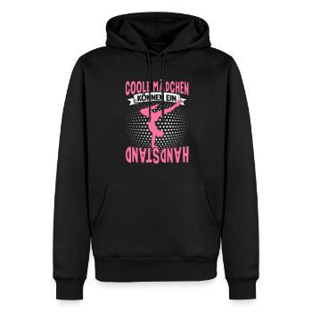 Handstände Turnerin Damen Mädchen Turner Kopfüber - Männer Premium Bio Hoodie - Schwarz - Vorne - Nico (187cm)