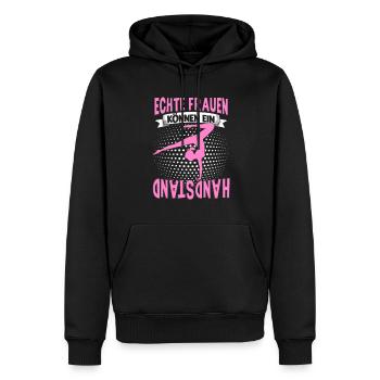 Handstände Turnerin Damen Mädchen Turner Kopfüber - Männer Premium Bio Hoodie - Schwarz - Vorne - Nico (187cm)
