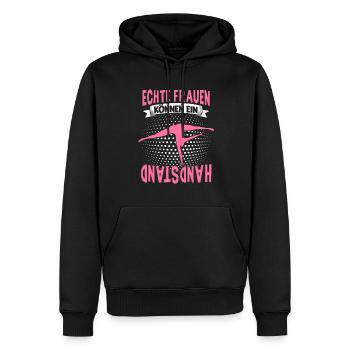 Handstände Turnerin Damen Mädchen Turner Kopfüber - Männer Premium Bio Hoodie - Schwarz - Vorne - Nico (187cm)