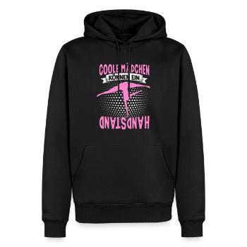Handstände Turnerin Damen Mädchen Turner Kopfüber - Männer Premium Bio Hoodie - Schwarz - Vorne - Nico (187cm)