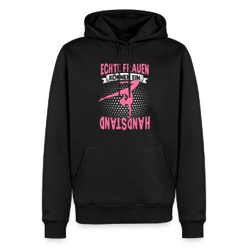 Handstände Turnerin Damen Mädchen Turner Kopfüber - Männer Premium Bio Hoodie - Schwarz - Vorne - Nico (187cm)