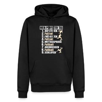 Fussballer Fussball Fan Fußballer Fußball - Männer Premium Bio Hoodie - Schwarz - Vorne - Nico (187cm)