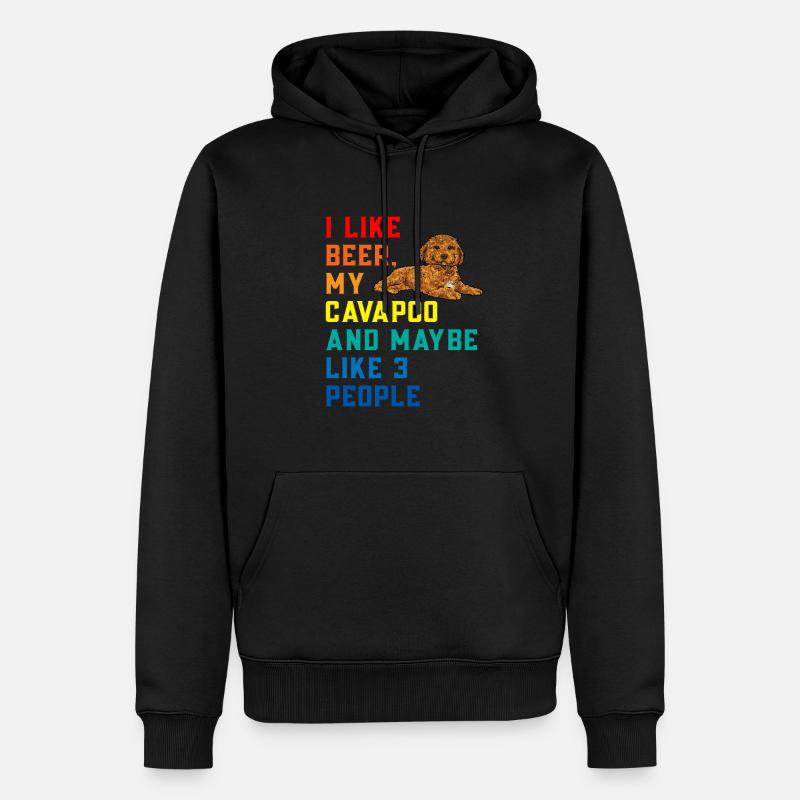 Cavapoo Cavoodle Capoodle Hund - Männer Premium Bio Hoodie - Schwarz