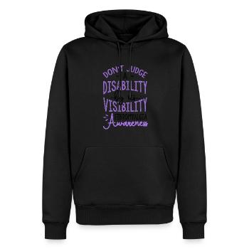 Don`t Judge A Disability Fibromyalgia Awareness - Men’s Premium Organic Hoodie - black - Front - Nico (187cm)