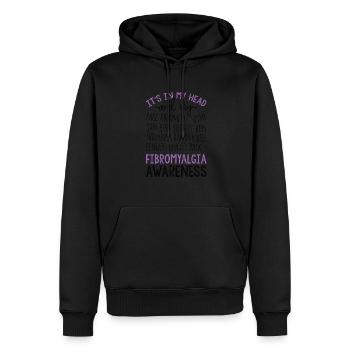 In My Head And My Body Fibromyalgia Awareness - Men’s Premium Organic Hoodie - black - Front - Nico (187cm)