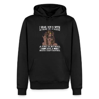 Mois noir Cultures africaines LOCD Pride G - Sweat à capuche Premium bio Homme - noir - Devant - Nico (187cm)