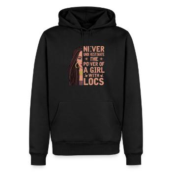 Cultures africaines LOCD Pride Histoire Schwar - Sweat à capuche Premium bio Homme - noir - Devant - Nico (187cm)