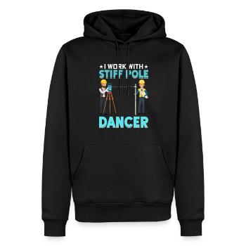 Arpenteur-géomètre Génie Civil Génie Civil Cadeaux - Sweat à capuche Premium bio Homme - noir - Devant - Nico (187cm)