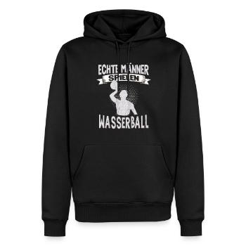 Wasserballer Wassersport Sport Wasserball - Männer Premium Bio Hoodie - Schwarz - Vorne - Nico (187cm)