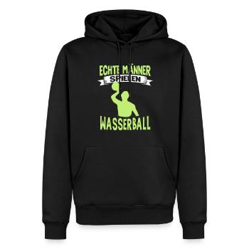 Wasserballer Wassersport Sport Wasserball - Männer Premium Bio Hoodie - Schwarz - Vorne - Nico (187cm)