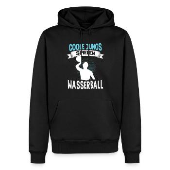 Wasserballer Wassersport Sport Wasserball - Männer Premium Bio Hoodie - Schwarz - Vorne - Nico (187cm)