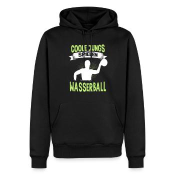 Wasserballer Wassersport Sport Wasserball - Männer Premium Bio Hoodie - Schwarz - Vorne - Nico (187cm)