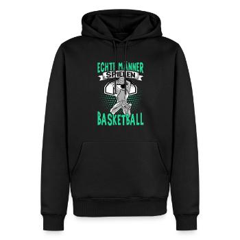 Basketball Training Trikot Coole Jungs Spielen - Männer Premium Bio Hoodie - Schwarz - Vorne - Nico (187cm)
