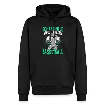 Basketball Training Trikot Coole Jungs Spielen - Männer Premium Bio Hoodie - Schwarz - Vorne - Nico (187cm)