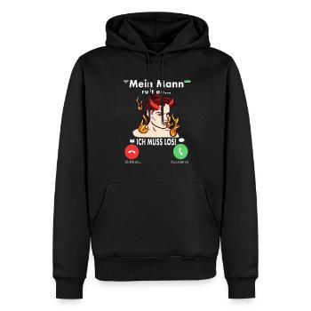 Meine Mann Teufel Lustig Humor Hochzeitstag - Männer Premium Bio Hoodie - Schwarz - Vorne - Nico (187cm)