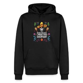 Dear Mexico I Miss You Everyday Mexicano Mexicana - Männer Premium Bio Hoodie - Schwarz - Vorne - Nico (187cm)