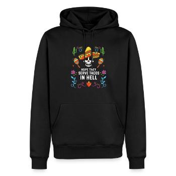 J’espère qu’ils servent des tacos en enfer Foodie mexicain - Sweat à capuche Premium bio Homme - noir - Devant - Nico (187cm)